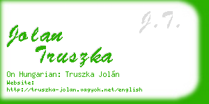 jolan truszka business card